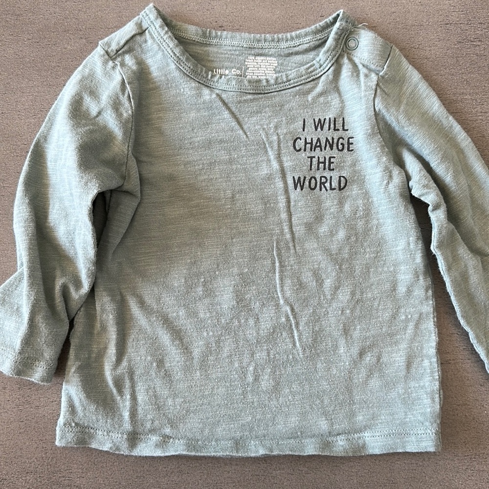 Little co - change the world toddler boys long sleeve